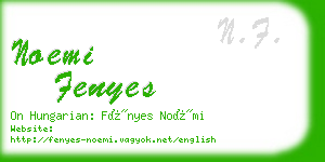 noemi fenyes business card